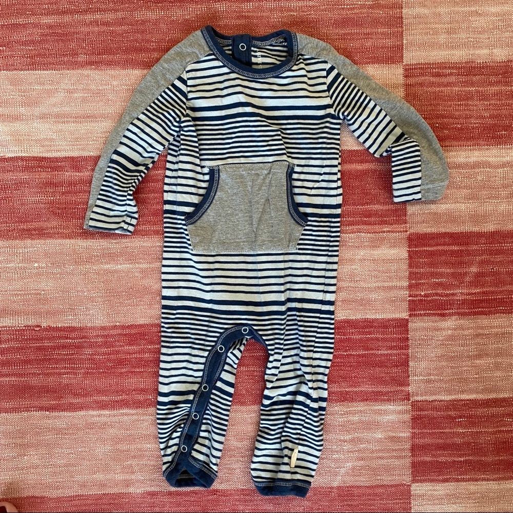 Burt’s Bees Baby stripe organic baby jumpsuit